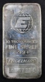 Engelhard 10oz. .999 Fine Silver Ingot / Bar.