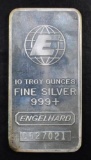Engelhard 10oz. .999 Fine Silver Ingot / Bar.