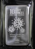 Envela Covid-19 Pandemic Design 10oz. .999 Fine Ingot / Bar.