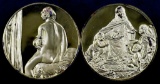 Group of (2) Franklin Mint Greatest Masterpiece Solid Sterling Silver / 24K Gold Plated.