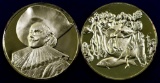 Group of (2) Franklin Mint Greatest Masterpiece Solid Sterling Silver / 24K Gold Plated.