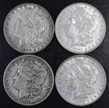 Group of (4) Morgan Silver Dollars.