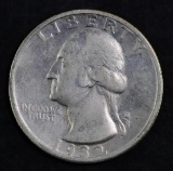 1932 S Washington Silver Quarter.