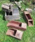 Group of 4 : Wooden Squirrel Feeders and more