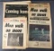 Group of Vintage Historic Newspapers : 1969 Lunar Landing