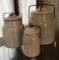 Group of 3 : Antique Western Stoneware Jars with Lids