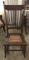 Antique Rocking Chair with Cane Seat