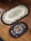 Group of 2 : Antique Handmade Oval Rugs