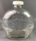 Vintage Embossed Clear Glass Bottle w/ Plastic Screw on Lid