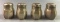 Group of 4 : Sterling Silver Salt and Pepper Shakers