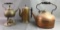 Group of 3 : Copper Kettles