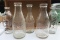 Group of 5 : Vintage Glass Milk Bottles from Illinois Dairies