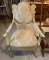 Vintage White Washed Upholstered Chair