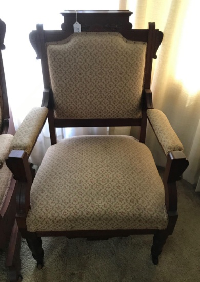 Antique Upholstered Arm Chair