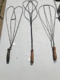 Group of 3 : Antique Rug Beaters