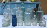 Group of 17 : Vintage Glass Medicine Bottles