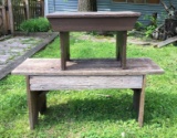 Group of 2 : Wooden Benches