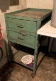 Vintage Green Industrial Metal Tool Cabinet