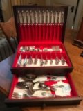 Vintage Rogers Brothers Silver Plated Flatware and Silver Chest