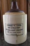 Antique Advertising Stoneware Jug