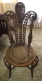Vintage Wicker Chair with Cane Seat
