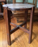 Vintage Arts Craft Style Oak Plant Stand