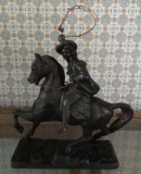 Antique Metal Horse with Musketeer Rider