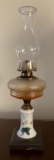 Antique Oil Lamp w/ Milk Glass Base