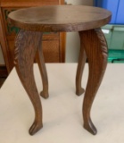 Antique Oak Plant Stand