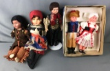 Group of 5 : Vintage Dolls Dressed in National Costume