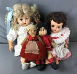 Group of 4 : Vintage Dolls - Cloth and Composition