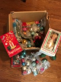 Lot of Christmas Decorations - Icicles, Angel Chimes, and Vintage Ornaments