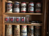 Cabinet Lot of Glasses and Steins