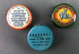 Group of 3 : Vintage Metal Advertising Pocket Tape Measures