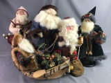 Group of 5 : Decorative Santas