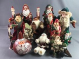 Group of 15 : Santa Figurines and Plush