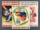 Group of 5 : Vintage (1949, 1951, 1952) Chicago Cubs Official Programs