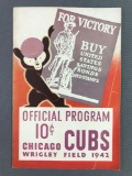 Vintage 1942 Chicago Cubs Official Program
