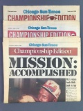 Group of 3 : Chicago Sun Times Chicago Bulls Championship Edition Newspapers