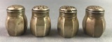 Group of 4 : Sterling Silver Salt and Pepper Shakers