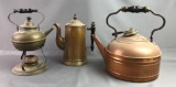 Group of 3 : Copper Kettles