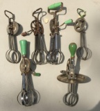 Group of 6 : Vintage Hand Egg Beaters