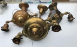 Group of 3 : Vintage Hanging Light Fixtures