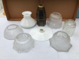 Group of 14 : Assorted Vintage Glass Shades