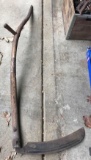 Antique Wooden Handle Grass Scythe