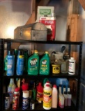 Shelf Lot of Miscellaneous Automotive Fluids and more