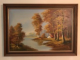 Vintage Framed Painting : Signed Oil on Canvas