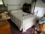 Antique Brass and Wrought Iron Bed w/ Mattress