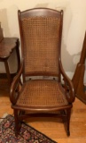 Antique Rocking Chair w/ Caned Seat and Back