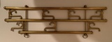 Vintage Brass Folding Hook Coat Rack